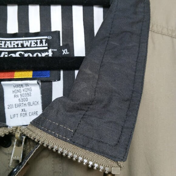 HARTWELL VIASPORT Vintage Jacket Striped Lining Workwear Bomber Grandpacore L - Picture 12 of 15